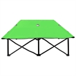 vidaXL Double Powder-Coated Steel Sun Lounger in Green