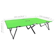 vidaXL Double Powder-Coated Steel Sun Lounger in Green