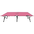 vidaXL Powder-Coated Steel Sun Lounger in Pink