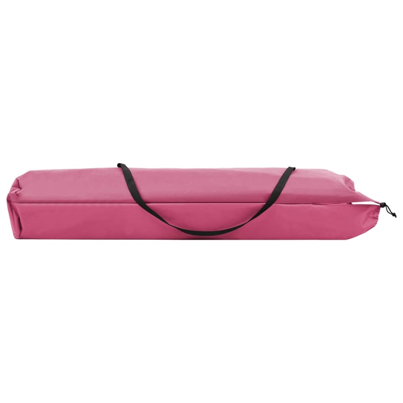 vidaXL Powder-Coated Steel Sun Lounger in Pink