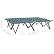 vidaXL Sun Lounger in Green/Leaf Print