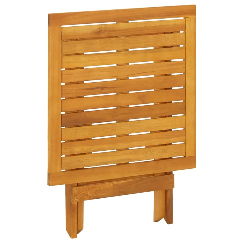 vidaXL Solid Acacia Wood Deck Chair in Black in Brown