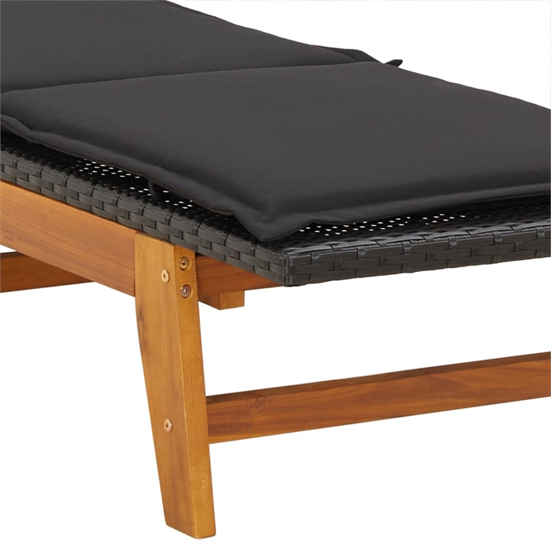 vidaXL PE Rattan Garden Lounge in Black/Brown