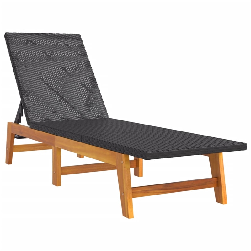 vidaXL PE Rattan Garden Lounge in Black