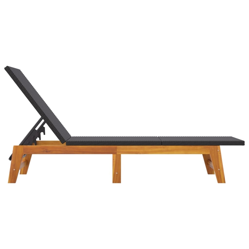 vidaXL PE Rattan Garden Lounge in Black