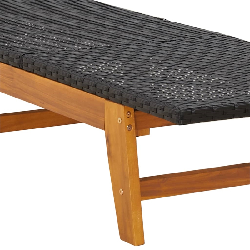 vidaXL PE Rattan Garden Lounge in Black