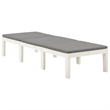 vidaXL Sun Lounger w/ Cushion in White