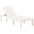 vidaXL Sun Lounger w/ Cushion in White