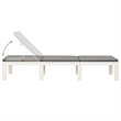 vidaXL Sun Lounger w/ Cushion in White