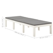 vidaXL Sun Lounger w/ Cushion in White