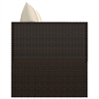 vidaXL Outdoor Lounge Bed in Brown/Cream/White