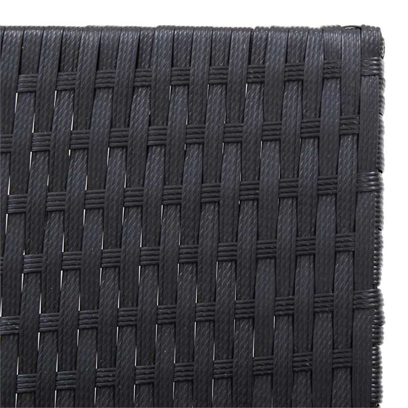 vidaXL PE Rattan Sun Lounger in Black/Brown