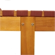 vidaXL Solid Acacia Wood Sun Lounger in Red