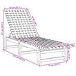 vidaXL Solid Acacia Wood 2 Pcs Sun Lounger and Table in Red
