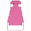 vidaXL Powder-Coated Steel Sun Lounger w/Adjustable Armrests in Pink