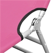vidaXL Powder-Coated Steel Sun Lounger w/Adjustable Armrests in Pink