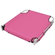 vidaXL Powder-Coated Steel Sun Lounger w/Adjustable Armrests in Pink