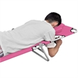 vidaXL Powder-Coated Steel Sun Lounger w/Adjustable Armrests in Pink