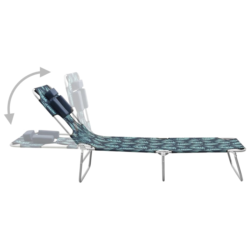 vidaXL Steel Frame Sun Lounger in Green