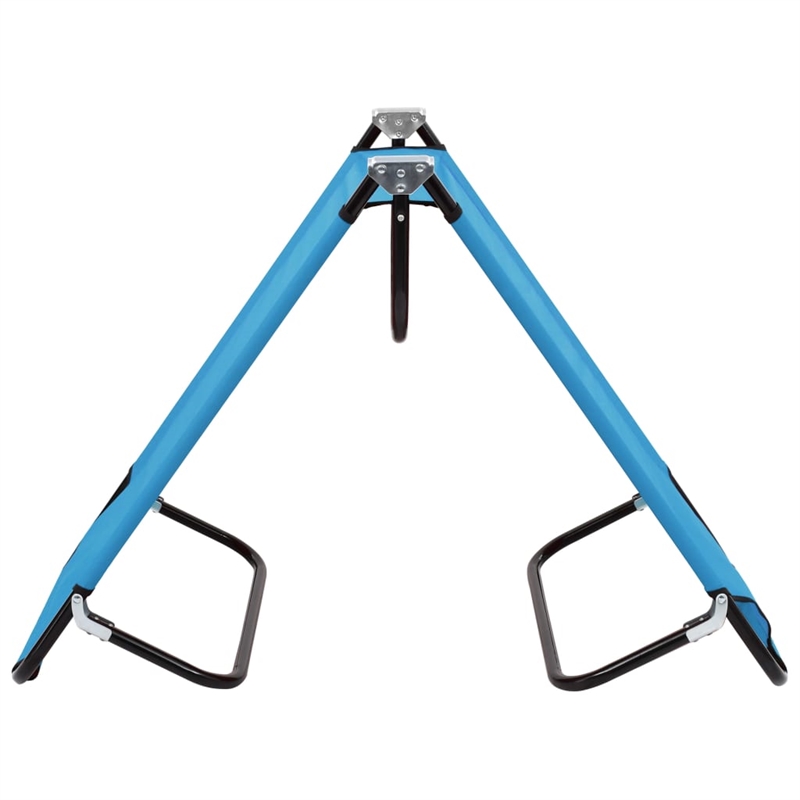 vidaXL Powder-Coated Steel Sun Lounger in Turquoise Blue