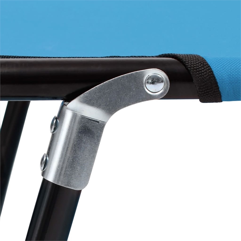 vidaXL Powder-Coated Steel Sun Lounger in Turquoise Blue