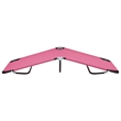 vidaXL Powder-Coated Steel Sun Lounger in Pink