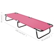 vidaXL Powder-Coated Steel Sun Lounger in Pink