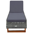 vidaXL Sun Lounger in Dark Gray/Gray