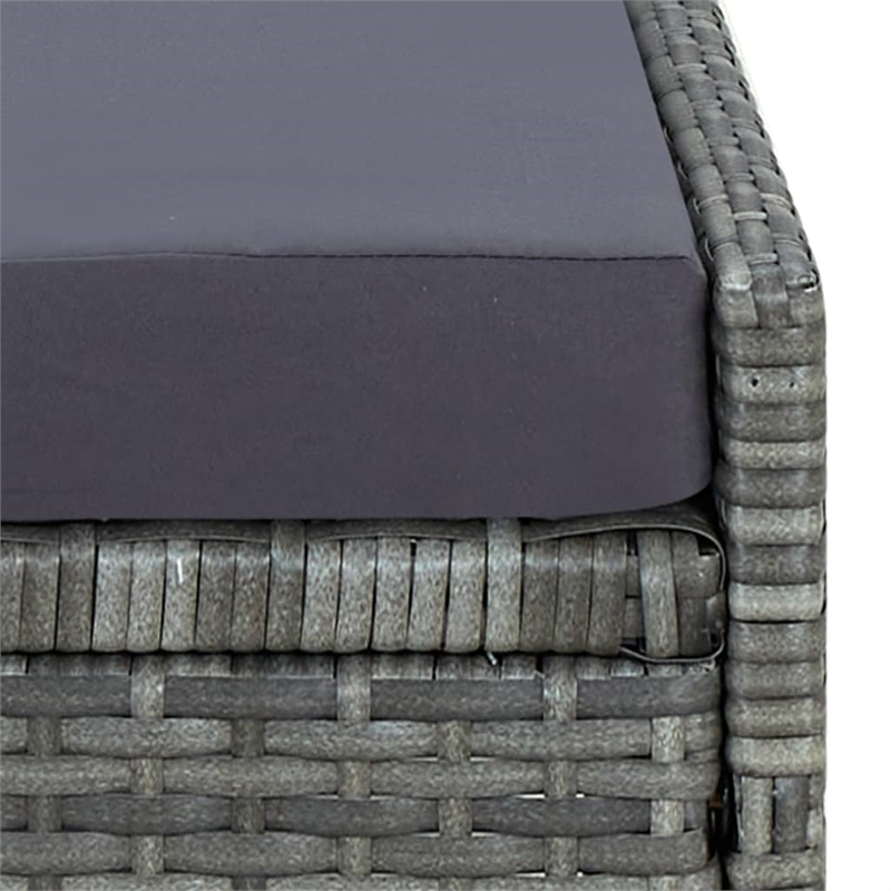 vidaXL Sun Lounger in Dark Gray/Gray
