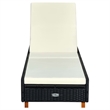 vidaXL Sun Lounger in Black/Cream/White