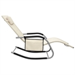 vidaXL Textilene Sun Lounger in Gray/Cream
