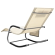 vidaXL Textilene Sun Lounger in Gray/Cream