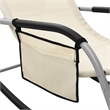 vidaXL Textilene Sun Lounger in Gray/Cream