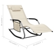 vidaXL Textilene Sun Lounger in Gray/Cream