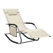 vidaXL Textilene Sun Lounger in Gray/Cream