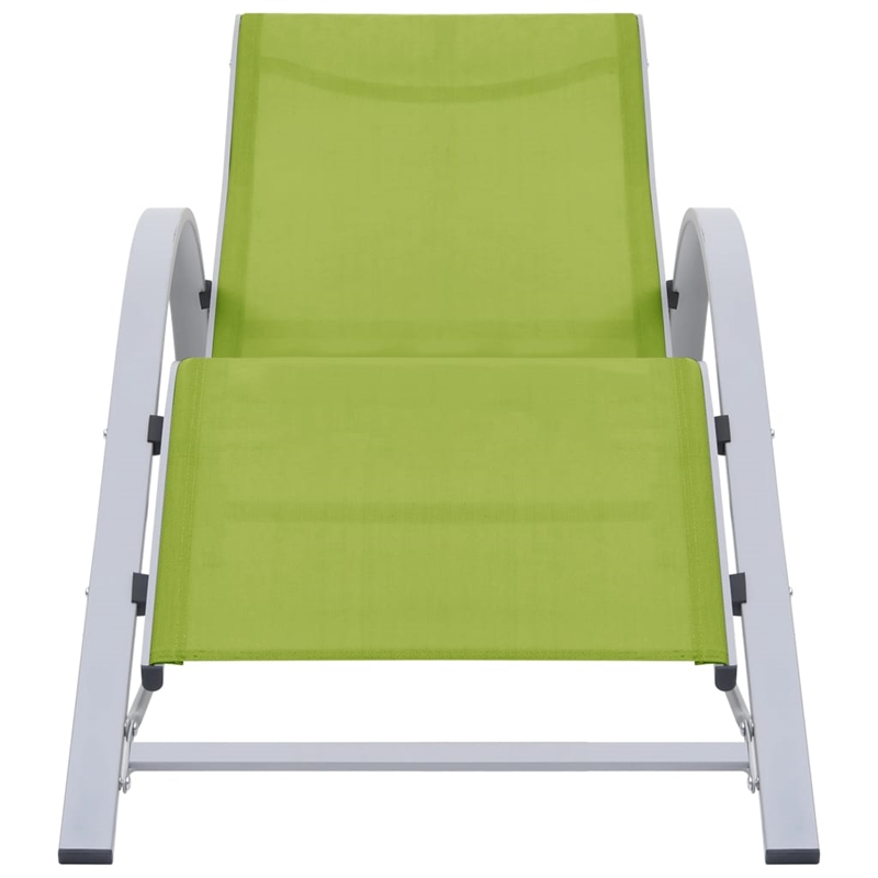 vidaXL Textilene Sun Lounger in Green