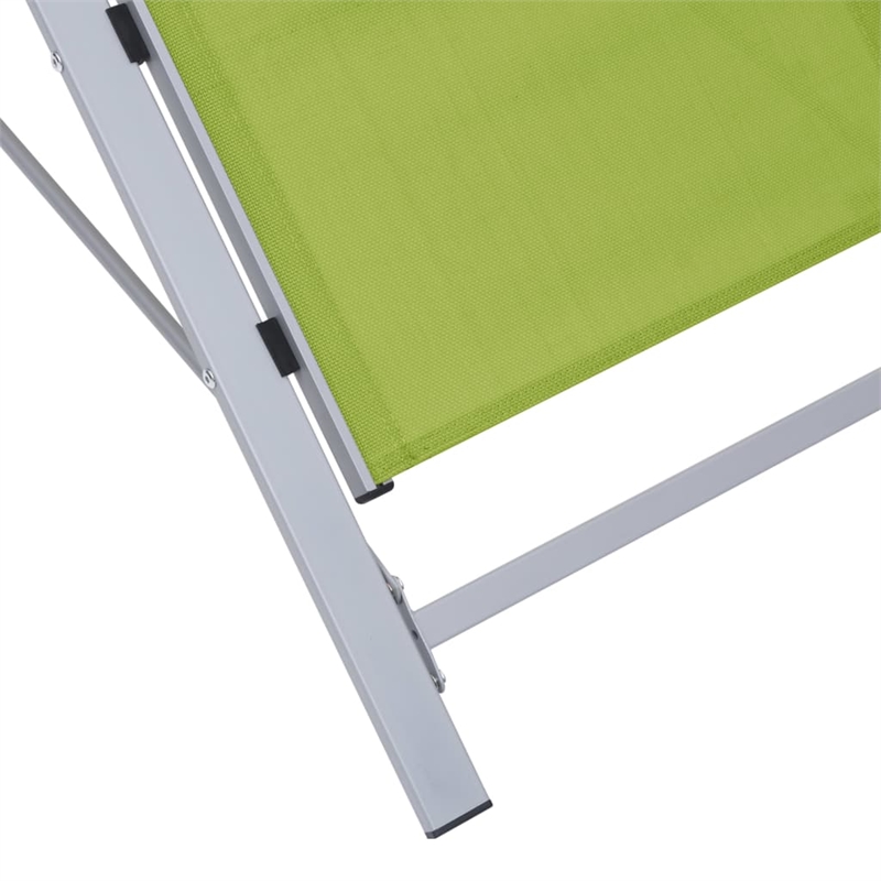 vidaXL Textilene Sun Lounger in Green