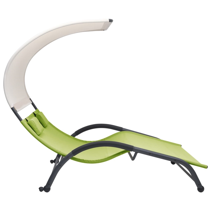 vidaXL Steel Double Sun Lounger in Green