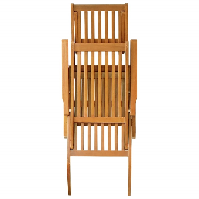 vidaXL Solid Acacia Wood Deck Chair in Brown
