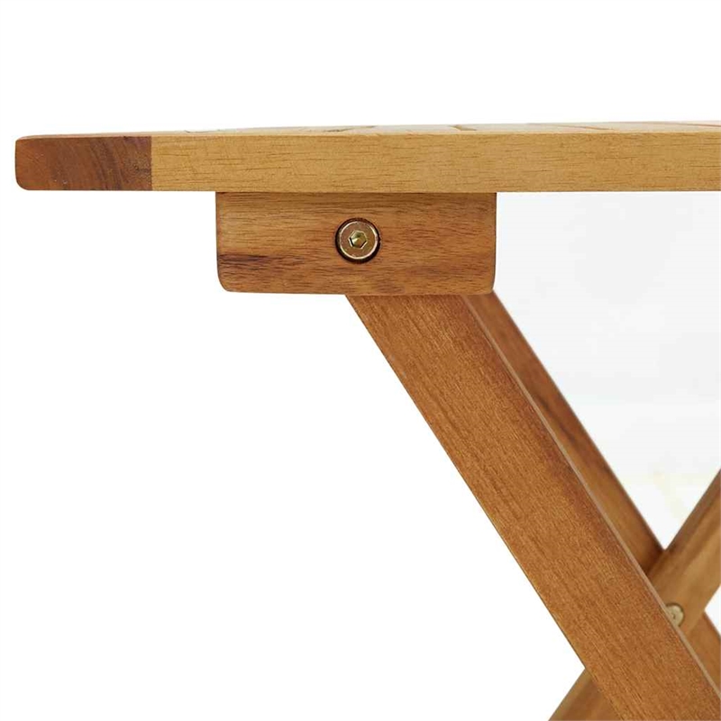 vidaXL Solid Acacia Wood Deck Chair in Brown