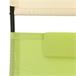 vidaXL Steel Double Sun Lounger in Cream/Green