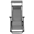 vidaXL Textilene Folding Deck Chair in Gray