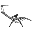 vidaXL Textilene Folding Deck Chair in Gray