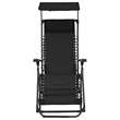 vidaXL Textilene Folding Deck Chair in Black