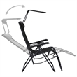 vidaXL Textilene Folding Deck Chair in Black