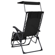 vidaXL Textilene Folding Deck Chair in Black