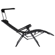vidaXL Textilene Folding Deck Chair in Black