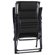 vidaXL Textilene Folding Deck Chair in Black