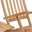 vidaXL Teak Wood Standard Foldable Deck Chair in Brown