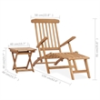 vidaXL Teak Wood Standard Foldable Deck Chair in Brown